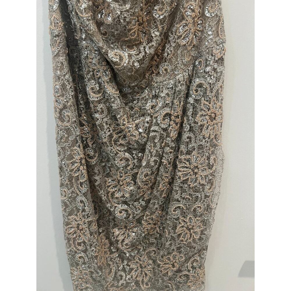 Haute Hippie Gold Lace Beaded Halter Mini Dress Size XS — Cocktail Party - Picture 7 of 8